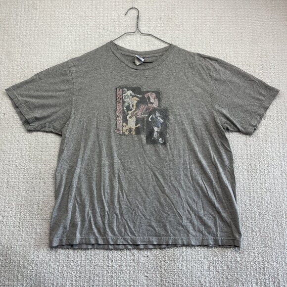 VTG 90s Logo Athletic Grey T-Shirt Sz XL Soccer, Football, Hockey & BB Print - Picture 1 of 16